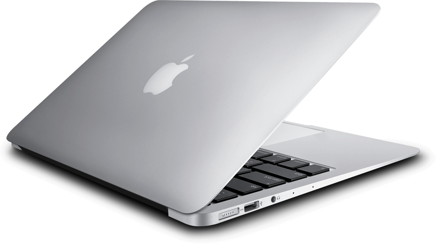 MacBook Air fechado, visto de trás