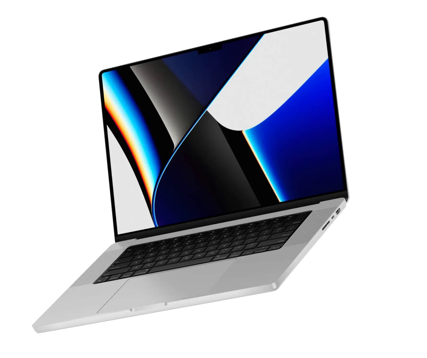 MacBook Pro aberto, visto de frente
