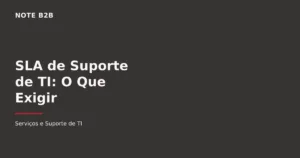 SLA de suporte de TI para empresas