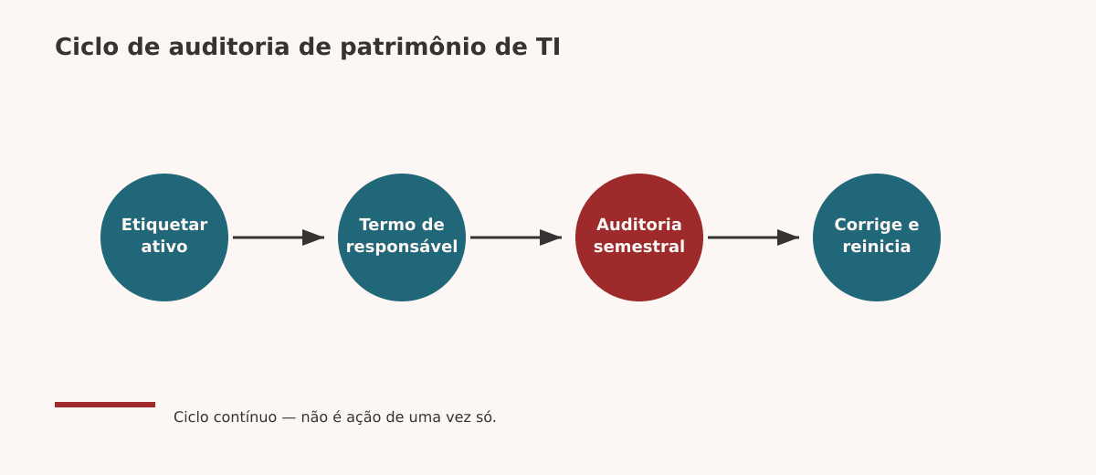 Auditoria periódica de gestão de patrimônio de TI