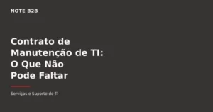 Contrato de manutenção de TI para empresas